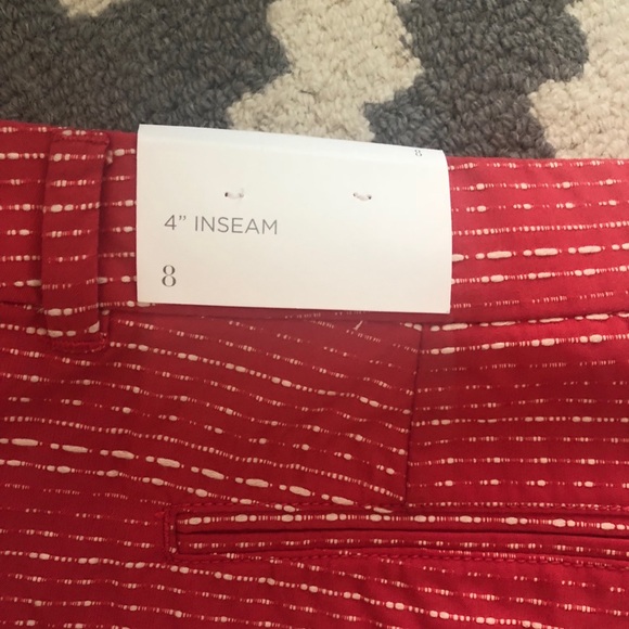 NWT loft red coral tweed short -size 8 - Picture 2 of 6